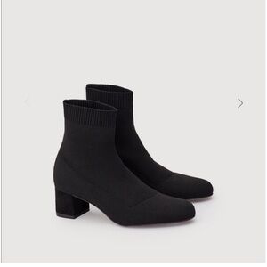 LAFAYETTE 148 Garet Sock Bootie In Black designer quiet luxury minimalist